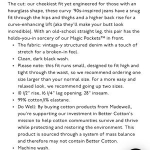 New with tag Madewell Petite Curvy 90’s straight Jean